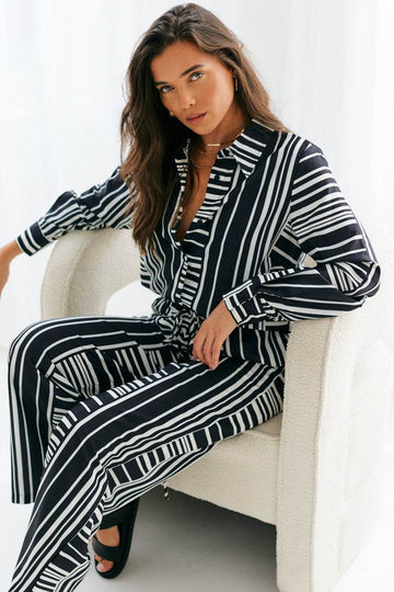 Abstract Stripe Co-Ord Shirt